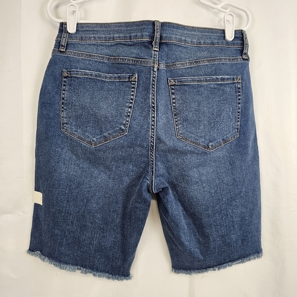 Ana Mid Rise Cut Off Bermuda Shorts - Picture 3 of 8